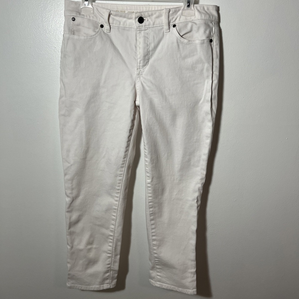 Talbots Off-White Cropped Ankle Jeans